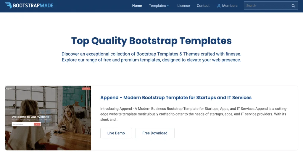 Free Sites to Download Stunning Web Templates-Free Bootstrap Themes