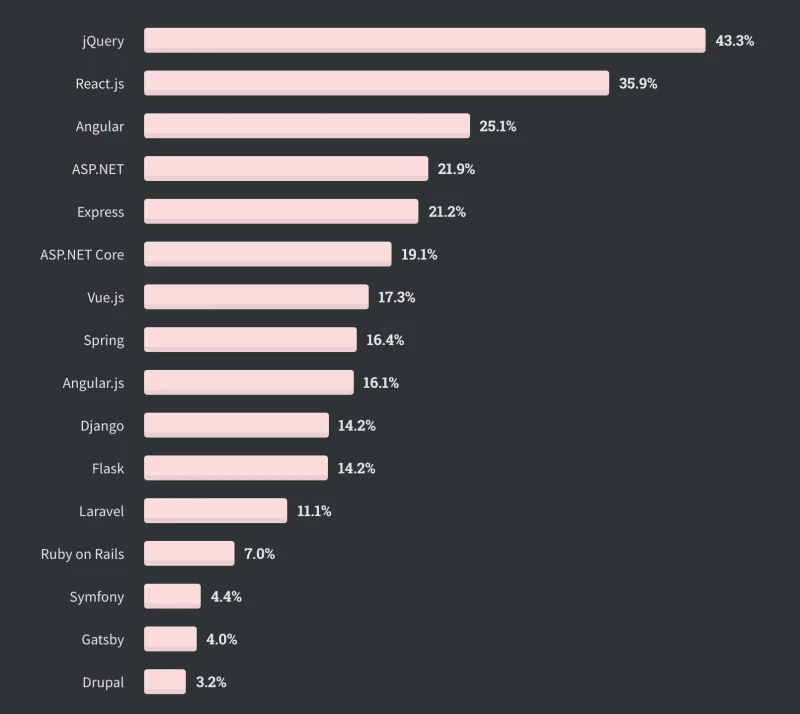 Image credit: Stackoverflow 2024 survey